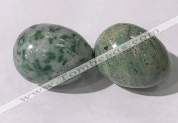 CDN1354 35*45mm egg-shaped Qinghai jade decorations wholesale