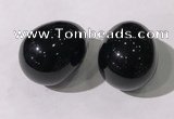 CDN1376 35*45mm egg-shaped black obsidian decorations wholesale