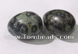 CDN1385 35*45mm egg-shaped kambaba jasper decorations wholesale