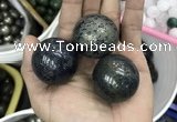 CDN14 35mm round pyrite gemstone decorations wholesale