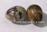 CDN1402 35*45mm egg-shaped jasper decorations wholesale