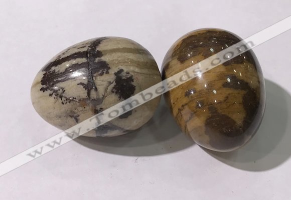 CDN1402 35*45mm egg-shaped jasper decorations wholesale
