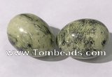 CDN1407 35*45mm egg-shaped yellow jasper decorations wholesale