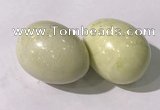 CDN1408 35*45mm egg-shaped yellow jasper decorations wholesale