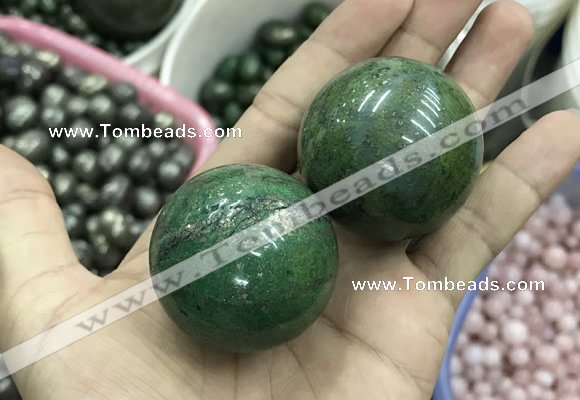 CDN19 45mm round pyrite gemstone decorations wholesale