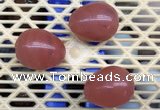 CDN301 25*35mm egg-shaped cherry quartz decorations wholesale