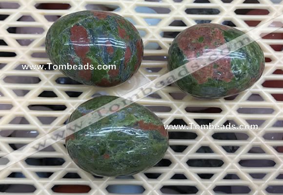 CDN309 30*40mm egg-shaped unakite decorations wholesale