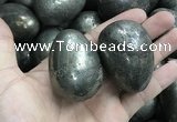 CDN31 38*50mm egg-shaped pyrite gemstone decorations wholesale