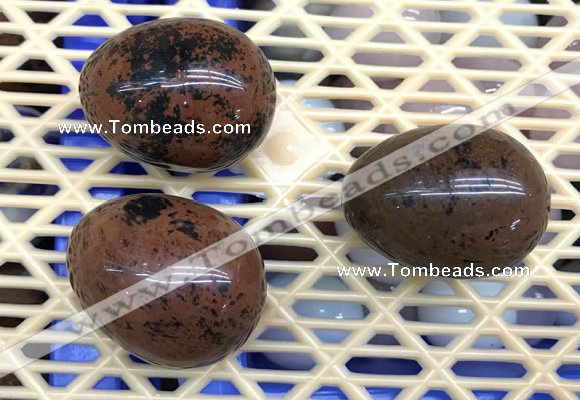 CDN310 30*40mm egg-shaped mahogany obsidian decorations wholesale