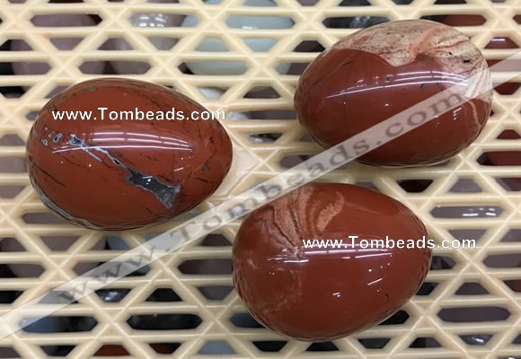 CDN319 30*40mm egg-shaped red jasper decorations wholesale