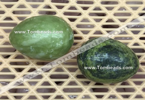 CDN340 35*50mm egg-shaped yellow green pine turquoise decorations
