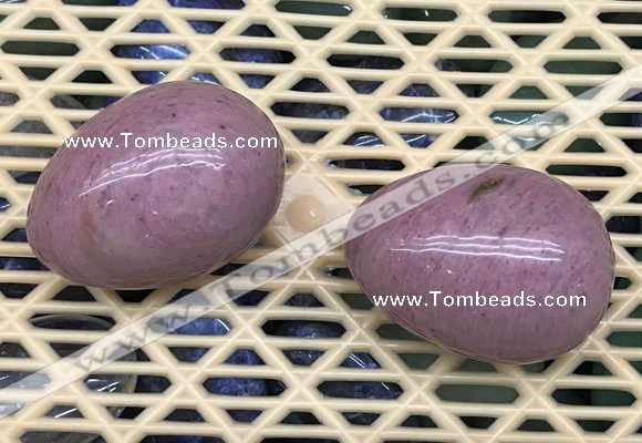 CDN344 35*50mm egg-shaped pink wooden fossil jasper decorations