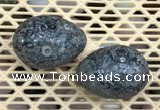 CDN347 35*50mm egg-shaped fossil jasper decorations wholesale