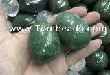 CDN35 38*50mm egg-shaped pyrite gemstone decorations wholesale