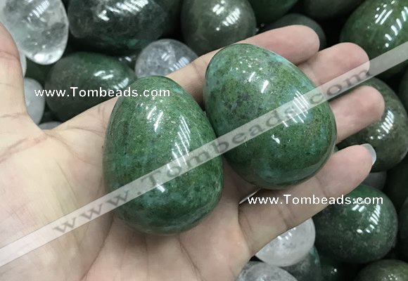 CDN35 38*50mm egg-shaped pyrite gemstone decorations wholesale