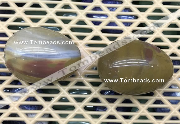 CDN361 35*50mm egg-shaped ocean agate decorations wholesale