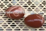 CDN363 35*50mm egg-shaped red jasper decorations wholesale