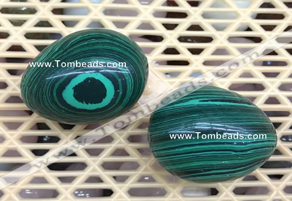 CDN364 35*50mm egg-shaped imitation malachite decorations wholesale