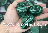 CDN37 25*40mm - 30*45mm egg-shaped natural malachite decorations