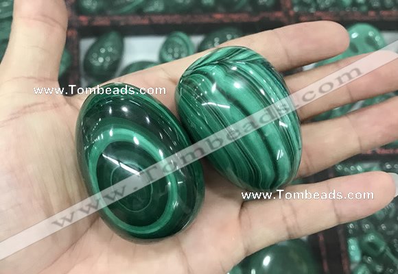 CDN38 32*50mm - 35*53mm egg-shaped natural malachite decorations