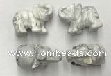 CDN382 20*40*30mm elephant white howlite decorations wholesale