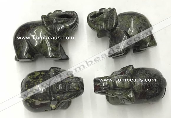 CDN390 20*40*30mm elephant dragon blood jasper decorations wholesale