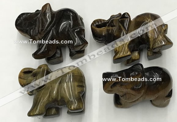 CDN392 20*40*30mm elephant yellow tiger eye decorations wholesale