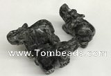 CDN405 25*50*35mm elephant black labradorite decorations wholesale