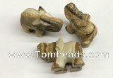 CDN407 25*50*35mm elephant picture jasper decorations wholesale