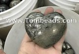 CDN41 65*70mm heart pyrite gemstone decorations