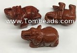 CDN411 25*50*35mm elephant red jasper decorations wholesale