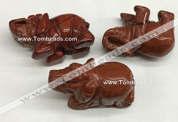 CDN411 25*50*35mm elephant red jasper decorations wholesale