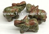 CDN413 25*50*35mm elephant unakite decorations wholesale