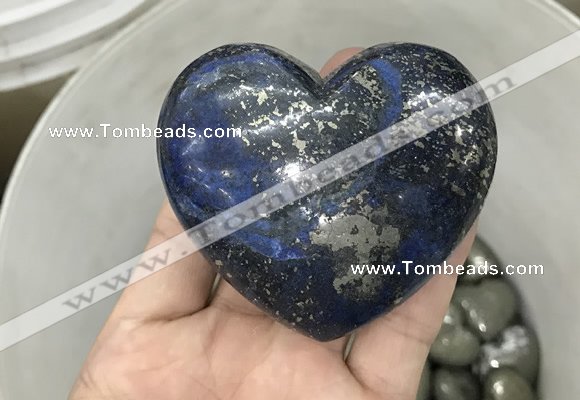 CDN42 65*70mm heart pyrite gemstone decorations