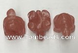 CDN433 28*45*22mm turtle cherry quartz decorations wholesale