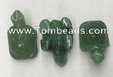 CDN437 28*45*22mm turtle green aventurine decorations wholesale