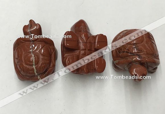 CDN440 28*45*22mm turtle red jasper decorations wholesale