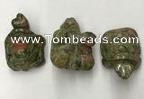 CDN442 28*45*22mm turtle unakite decorations wholesale