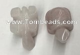 CDN451 38*55*28mm turtle rose quartz decorations wholesale