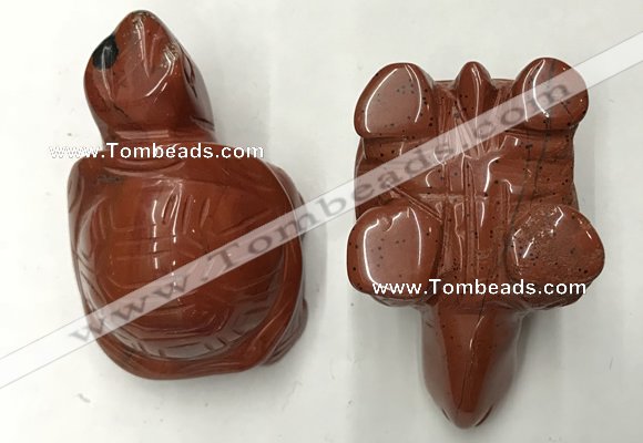 CDN462 38*55*28mm turtle red jasper decorations wholesale