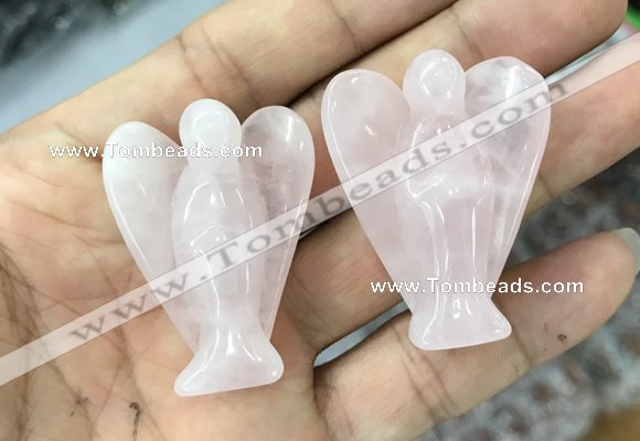 CDN471 30*40mm angel rose quartz decorations wholesale