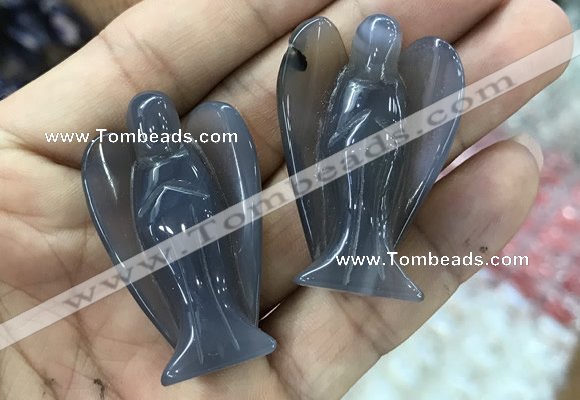 CDN474 30*40mm angel grey agate decorations wholesale