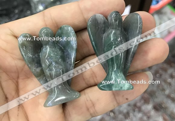 CDN475 30*40mm angel moss agate decorations wholesale