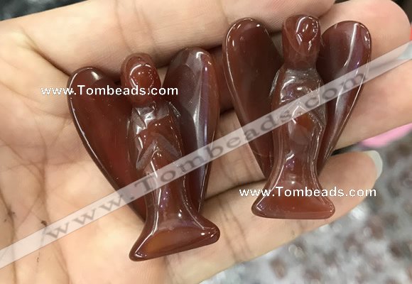 CDN477 30*40mm angel red agate decorations wholesale