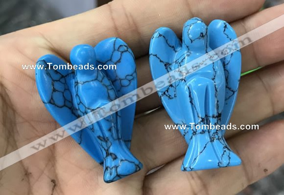 CDN479 30*40mm angel imitation turquoise decorations wholesale