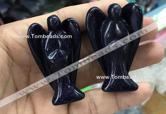 CDN496 35*50mm angel blue goldstone decorations wholesale