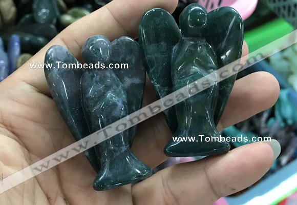 CDN500 35*50mm angel moss agate decorations wholesale