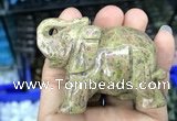 CDN516 33*65*45mm elephant unakite decorations wholesale