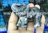 CDN518 33*65*45mm elephant black labradorite decorations wholesale