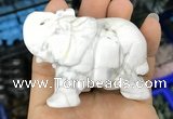 CDN532 35*80*55mm elephant white howlite decorations wholesale